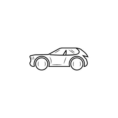 Car line icon on white background illustration.のイラスト素材