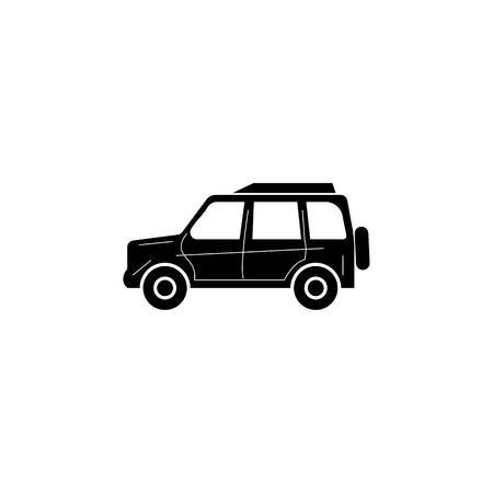 Four wheel drive car. Car type simple icon. Transport element icon. Premium quality graphic design. Signs, outline symbols collection icon for websites, web design on white background.のイラスト素材
