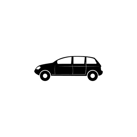 Hatchback car icon. Car type simple icon. Transport element icon. Premium quality graphic design. Signs, outline symbols collection icon for websites, web design on white background.のイラスト素材