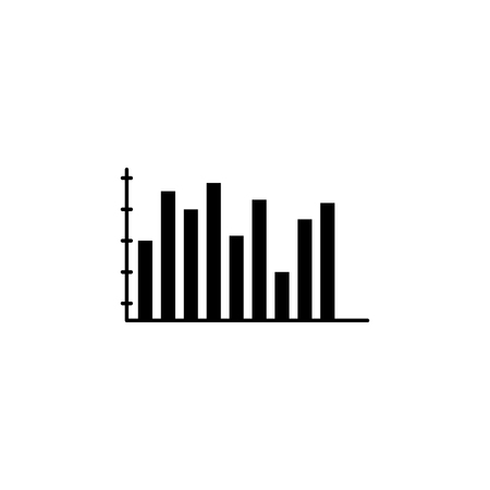 Column chart Icon. Trend diagram element icon. Business analytics concept design. Signs and symbols collection icon for websites, web design, mobile, info graphics on white background.のイラスト素材