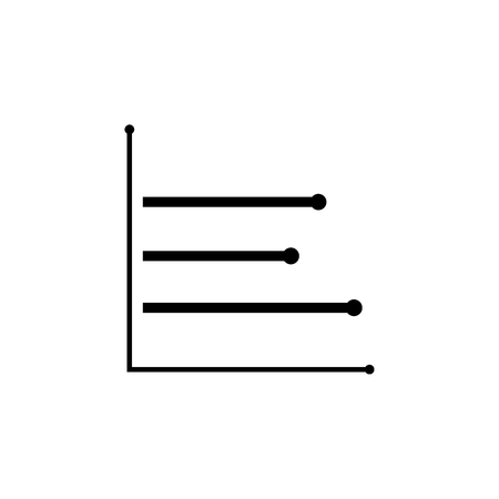 Bar chart Icon. Trend diagram element icon. Business analytics concept design icon. Signs and symbols icon for websites, web design, mobile, info graphics on white background.のイラスト素材