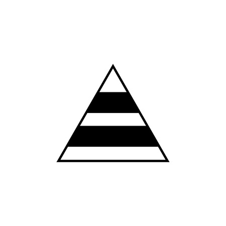Pyramid chart icon. Trend diagram element icon. Business analytics concept design icon. Signs and symbols icon for websites, web design, mobile, info graphics on white background.のイラスト素材
