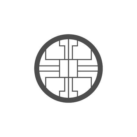 Chinese decor icon. Elements of Chinese culture icon. Premium quality graphic design icon. Baby Signs, outline symbols collection icon for websites, web design, mobile app on white background.のイラスト素材