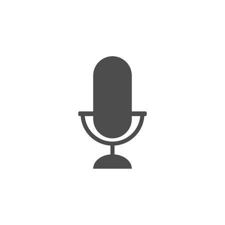 Microphone icon. Cinema element icon. Premium quality graphic design. Signs, outline symbols collection icon for websites, web design, mobile app, info graphics on white backgroundのイラスト素材