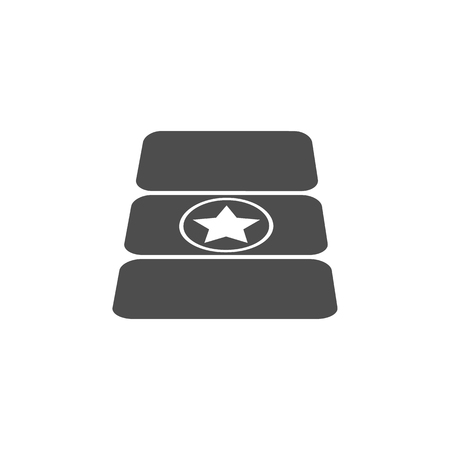 Star track icon. Cinema element icon. Premium quality graphic design. Signs, outline symbols collection icon for websites, web design, mobile app, info graphics on white background.のイラスト素材