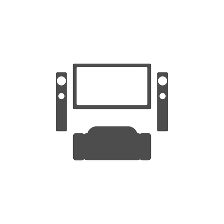 Home theater icon. Cinema element icon. Premium quality graphic design. Signs, outline symbols collection icon for websites, web design, mobile app, info graphics on white background.のイラスト素材