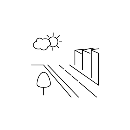 City scape line icon. Element for mobile concept and web apps. Thin line vector icon for website design and development, app development. Premium icon on white backgroundのイラスト素材