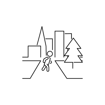 City park line icon. Element for mobile concept and web apps. Thin line vector icon for website design and development, app development. Premium icon on white background.のイラスト素材