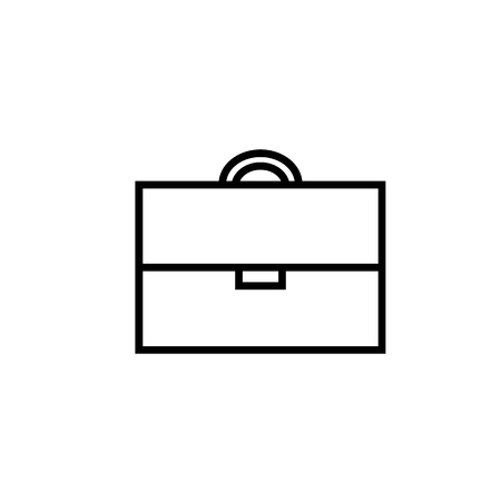 Briefcase Thin Line Vector Icon on the white backgroundのイラスト素材