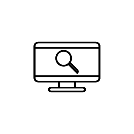 monitoring icon on the white backgroundのイラスト素材