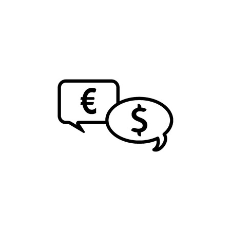 Vector Illustration of Euro & Dollar Icon on the white background.のイラスト素材