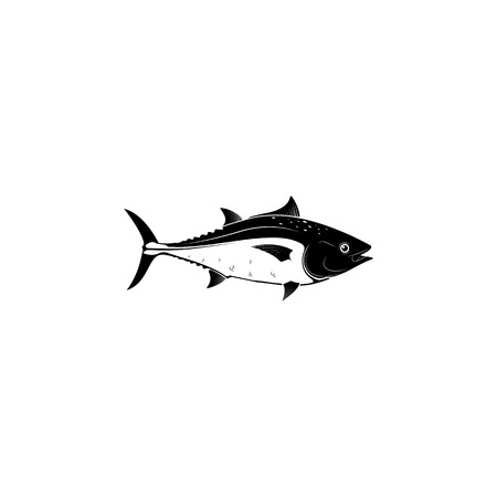 A fish icon. Fish and sea products elements. Premium quality graphic design icon. Simple love icon for websites, web design, mobile app, info graphics on white backgroundのイラスト素材