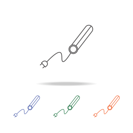 hair straightener icon. Element of bathroom tools multi colored icon for mobile concept and web apps. Icon for website design and development, app development. Premium icon on white backgroundのイラスト素材