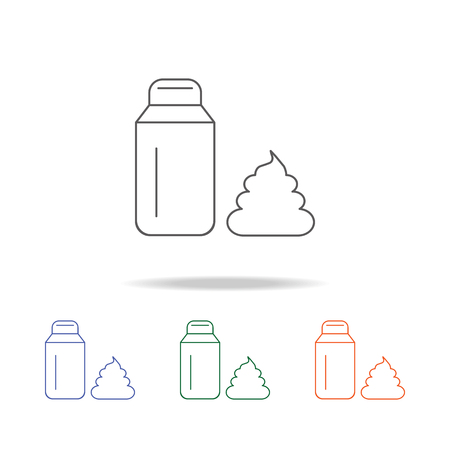 Shaving cream and shave foam icon. Element of bathroom tools multi colored icon for mobile concept and web. Icon for website design and development, app development. Premium icon on white backgroundのイラスト素材