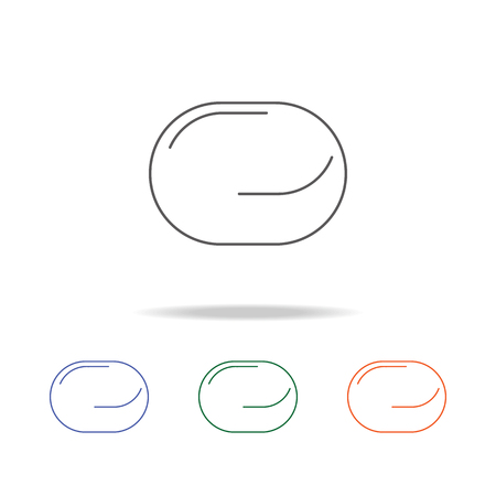 Soap pad icon. Element of bathroom tools multi colored icon for mobile concept and web apps. Icon for website design and development, app development. Premium icon on white background.のイラスト素材