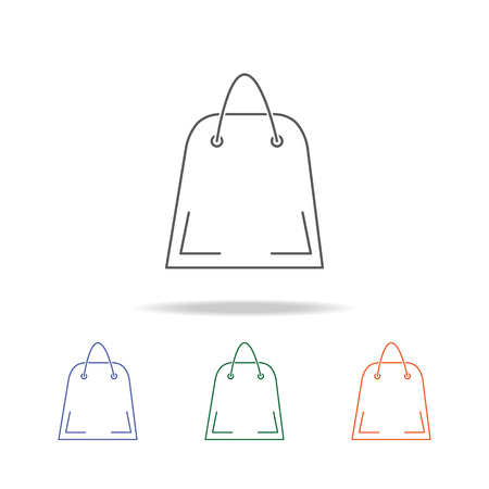 Shopping bag icon. Element of a shopping multi colored icon for mobile concept and web apps. Thin line icon for website design and development, app development. Premium icon on white background.のイラスト素材