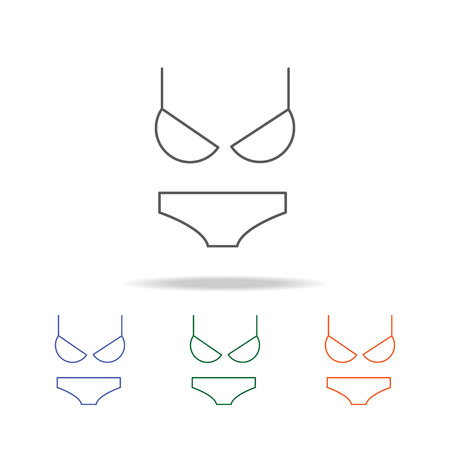 swimsuit icon. Element of a shopping multi colored icon for mobile concept and web apps. Thin line icon for website design and development, app development. Premium icon on white backgroundのイラスト素材