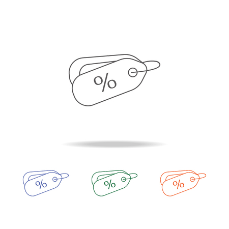 Percent icon. Element of a shopping multi colored icon for mobile concept and web apps. Thin line icon for website design and development, app development. Premium icon on white backgroundのイラスト素材