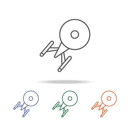 ufo icon. Element of a space multi colored icon for mobile concept and web apps. Thin line icon for website design and development, app development. Premium icon on white backgroundのイラスト素材
