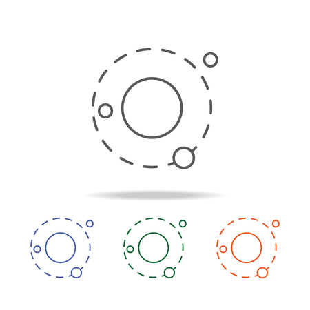 Galaxy icon. Element of a space multi colored icon for mobile concept and web apps. Thin line icon for website design and development, app development. Premium icon on white backgroundのイラスト素材