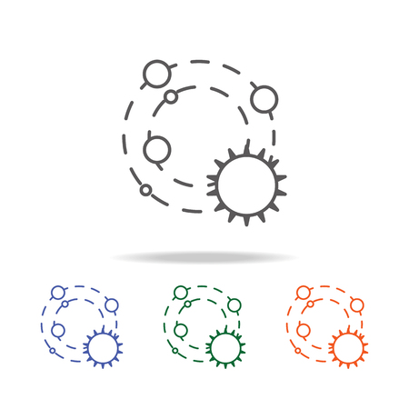 Galaxy icon. Element of a space multi colored icon for mobile concept and web apps. Thin line icon for website design and development, app development. Premium icon on white backgroundのイラスト素材