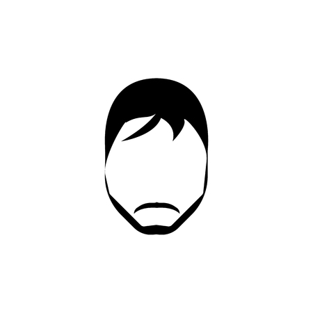 face with beard icon. Element of barber shop for advertising signs, mobile concept and web apps. Icon for website design and development, app development. Premium icon on white backgroundのイラスト素材
