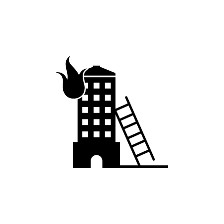 Fire in the building icon.のイラスト素材