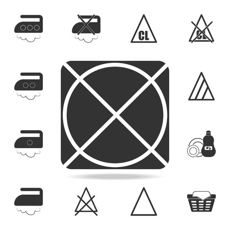 dry cleaning is prohibited icon. Detailed set of laundry icons. Premium quality graphic design. One of the collection icons for websites, web design, mobile app on white backgroundのイラスト素材