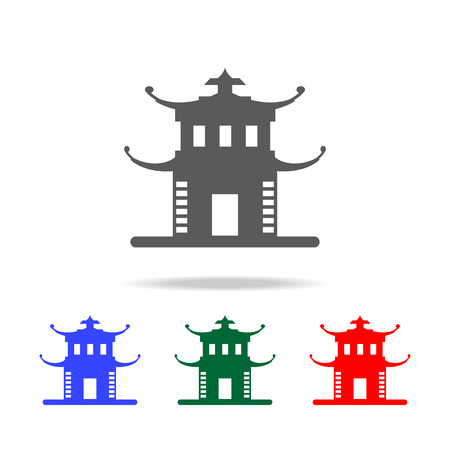 China Tower icon. Elements of Chinese culture multi colored icons. Premium quality graphic design icon. Simple icon for websites, web design, mobile app, info graphics on white backgroundのイラスト素材