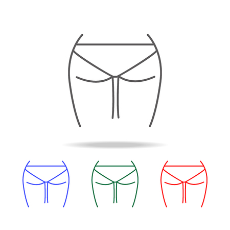 female buttocks icon. Elements of human body part multi colored icons. Premium quality graphic design icon. Simple icon for websites, web design, mobile app, info graphics on white backgroundのイラスト素材