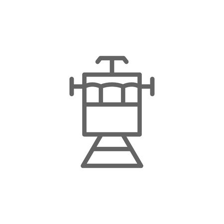 Portugal, tram icon. Element of Portugal icon. Thin line icon for website design and development, app development. Premium iconのイラスト素材