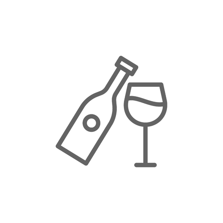 Wine, Portugal icon. Element of Portugal icon. Thin line icon for website design and development, app development. Premium iconのイラスト素材