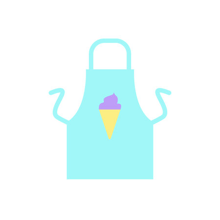 Ice cream, apron icon. Simple color vector elements of freeze sweet icons for ui and ux, website or mobile applicationのイラスト素材