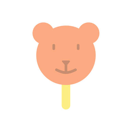 Ice cream, bear icon. Simple color vector elements of freeze sweet icons for ui and ux, website or mobile applicationのイラスト素材