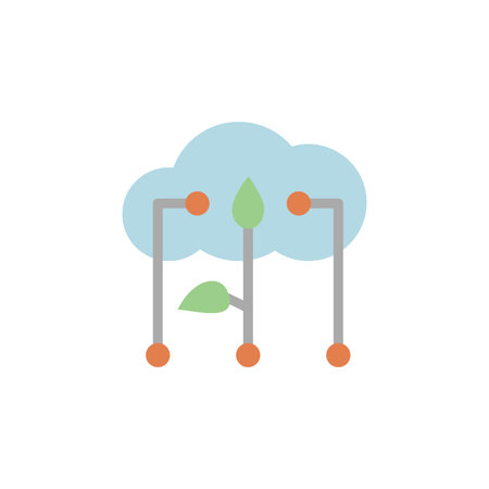 Cloud, database, farm icon. Simple color vector elements of automated farming icons for ui and ux,...