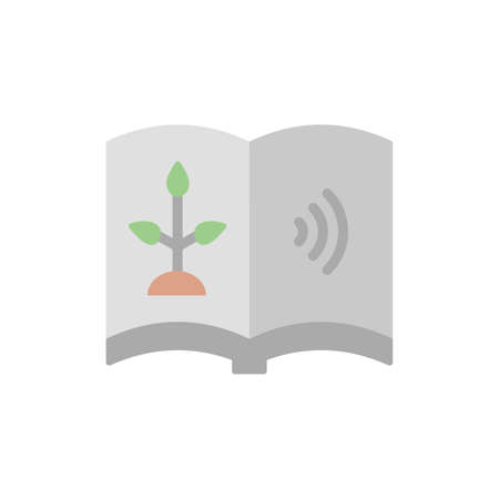Book, smart farming icon. Simple color vector elements of automated farming icons for ui and ux, website or mobile applicationのイラスト素材