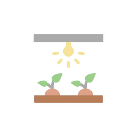 Smart lighting, bulb, farm icon. Simple color vector elements of automated farming icons for ui and ux, website or mobile applicationのイラスト素材