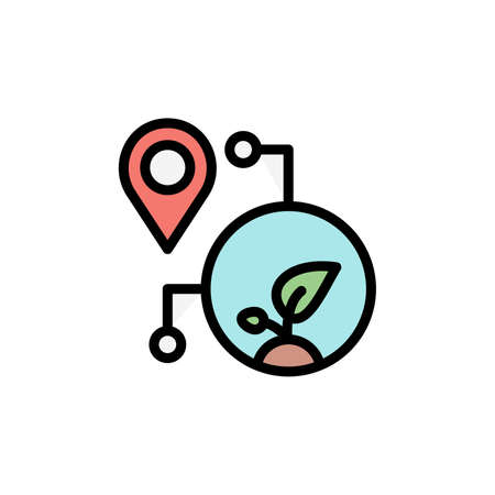 Database, placeholder, plant icon. Simple color with outline vector elements of automated farming icons for ui and ux, website or mobile applicationのイラスト素材