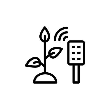 Plants, smart watering icon. Simple line, outline vector elements of automated farming icons for ui and ux, website or mobile applicationのイラスト素材