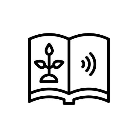 Book, smart farming icon. Simple line, outline vector elements of automated farming icons for ui and ux, website or mobile applicationのイラスト素材