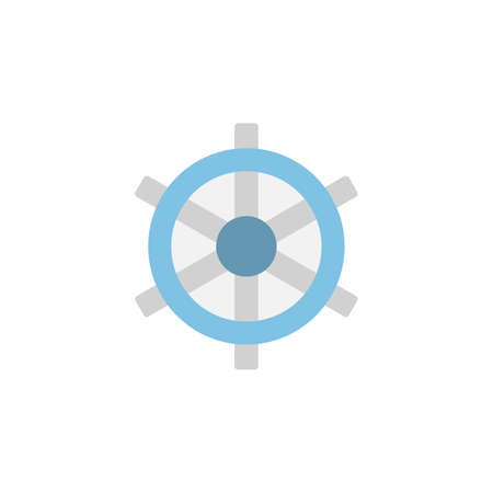 Ship steering wheel icon. Simple color vector elements of vacation icons for ui and ux, website or mobile applicationのイラスト素材
