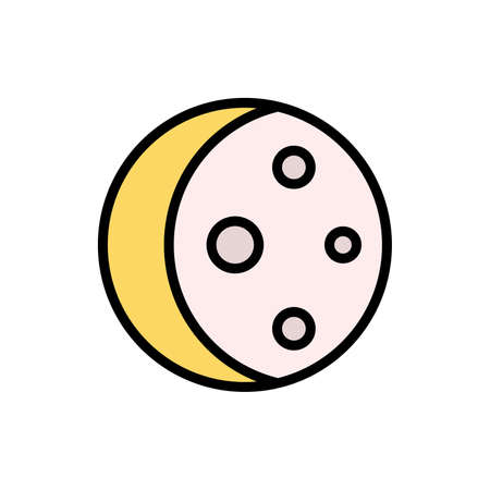 Weather, moon icon. Simple color with outline vector elements of forecast icons for ui and ux, website or mobile applicationのイラスト素材