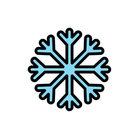 Snowflake, snow icon. Simple color with outline vector elements of forecast icons for ui and ux, website or mobile applicationのイラスト素材