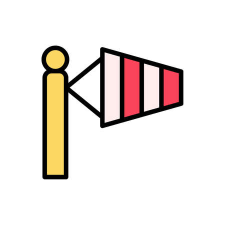 Wind, vane icon. Simple color with outline vector elements of forecast icons for ui and ux, website or mobile applicationのイラスト素材