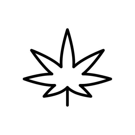 Marijuana hemp cannabis icon. Simple line, outline vector elements of herbal drugs icons for ui and ux, website or mobile applicationのイラスト素材