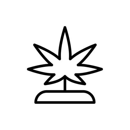 Marijuana soil icon. Simple line, outline vector elements of herbal drugs icons for ui and ux, website or mobile applicationのイラスト素材