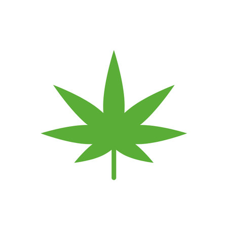 Marijuana hemp cannabis icon. Simple color vector elements of herbal drugs icons for ui and ux, website or mobile applicationのイラスト素材