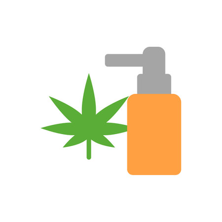 Marijuana inhaler icon. Simple color vector elements of herbal drugs icons for ui and ux, website or mobile applicationのイラスト素材