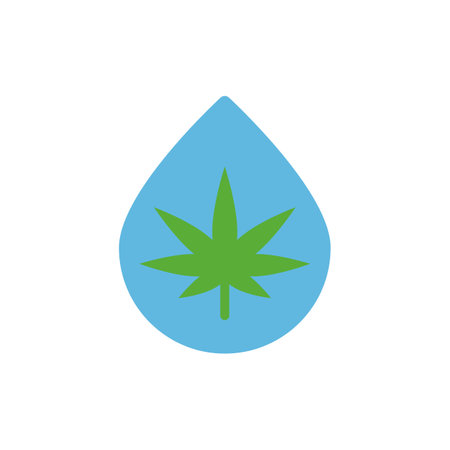 Marijuana drop icon. Simple color vector elements of herbal drugs icons for ui and ux, website or mobile applicationのイラスト素材
