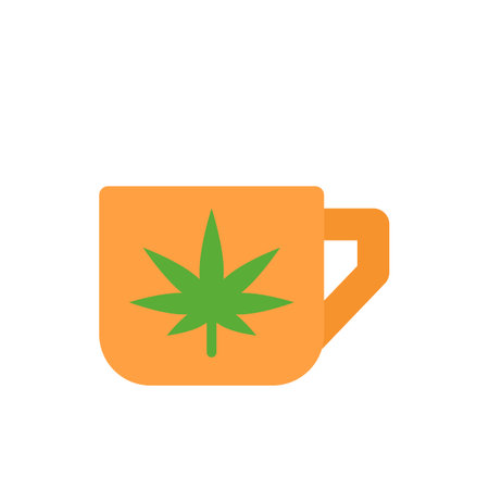 Marijuana cup icon. Simple color vector elements of herbal drugs icons for ui and ux, website or mobile applicationのイラスト素材